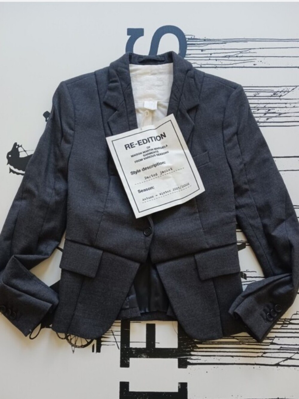 NWT Maison Margiela x H & M Darted Jacket Size 2, Autumn- Winter 2005/ 2006